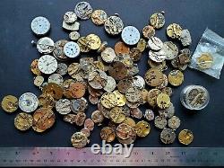 1000s of Pocket Watch Mechanisms Movements Dials Gears Cases for Parts or Repair