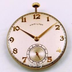 10s Hamilton 17 Jewels Model 917 Open Face Pocket Watch Movement, Great Runner