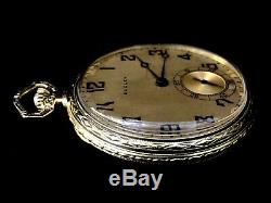 14k Gold Dudley Mason Pocket Watch Masonic Symbols Bible Movement Ca1930s
