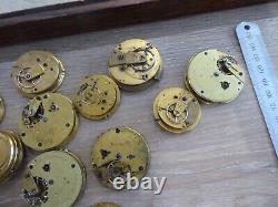 15 Antique Gents Fusee Pocket Watch Movements