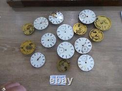 15 Antique Gents Fusee Pocket Watch Movements