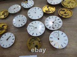 15 Antique Gents Fusee Pocket Watch Movements