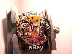 18 sz PS Bartlett Two Tone 1892 Pocket Watch Movement DS Dial Rare Hunter 17J