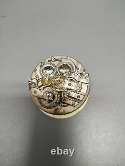 1800's Swiss Calendar Pocket Watch Movement, Double Sided Hands