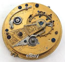 1800s THOMAS YATES, LIVERPOOL FUSEE POCKET WATCH MOVEMENT