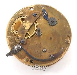 1800s VERGE FUSEE POCKET WATCH MOVEMENT & DIAL. H NELSON, LONDON. FIXER / PARTS
