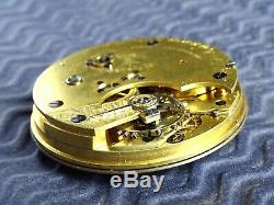 1844 Rare Complication Chrono. Button Wind, Fusee Pocket Watch Movement. Antique