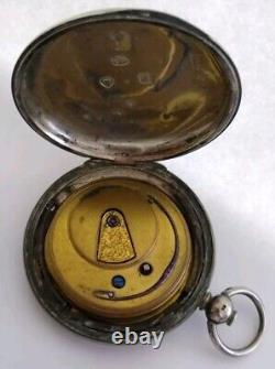 1860's Joseph H Johnson Pocket Watch Solid Silver 51mm Case Movement 6756