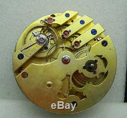 1860s Museum Piece Detent Pivot Helical Hairspring Fusee Pocket Watch Movement
