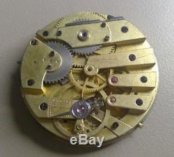1860s PATEK PHILIPPE POCKET WATCH MOVEMENT FOR PARTS RESTORATION SIGNED PP 34mm