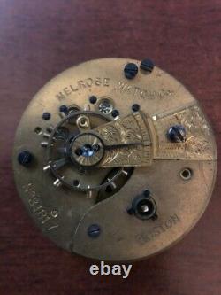 1867 Tremont / Melrose 11 Jewel Size 18 Pocket Watch Movement Not Running