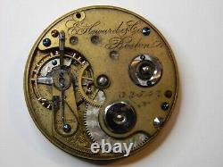 1868 (#32542) E Howard Boston Series IV Size N Pocket Watch Movement Fine Dial