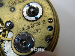 1868 (#32542) E Howard Boston Series IV Size N Pocket Watch Movement Fine Dial