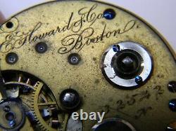 1868 (#32542) E Howard Boston Series IV Size N Pocket Watch Movement Fine Dial