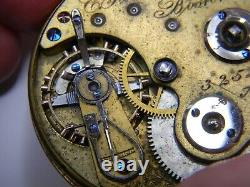 1868 (#32542) E Howard Boston Series IV Size N Pocket Watch Movement Fine Dial