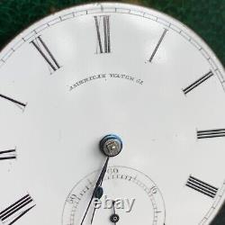1870's Waltham 18S 15J RARE Stem Wind Key Set Pocket Watch Movement Runs