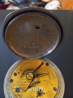 1876 100 Year Centennial Rockford 18 Size Key Wind Pocket Watch