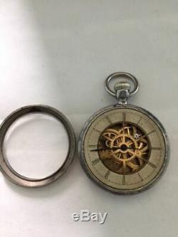 1878 Waterbury Series A Long Wind Rotating Skeleton Movement Pocket Watch USA
