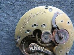 1879 Antique ELGIN Railroad POCKET Watch GRADE 49 Model 1 16S 15J GOOD Staff