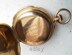 1880 small quarter repeater 18k solid gold pocket watch 32mm-movement repetition