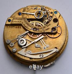 1882 RARE 14s American Waltham 13J HC CHRONOGRAPH MOVEMENT Pocket watch mod 1874