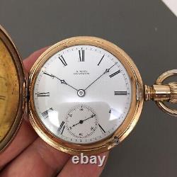 1882 Waltham 18s Appleton Tracy 1877 Hunter Case 15j Pocket Watch, Gilt Movement