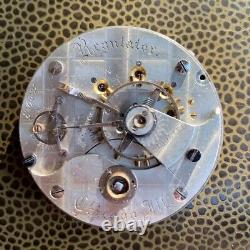 1883 Illinois Grade 106 18S 15 Jewels Key Wind Pocket Watch Movement Repair