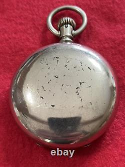 1886 Columbus 18s 15j Rare Removable Movement Pocket Watch Case-Runs Great