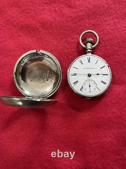 1886 Columbus 18s 15j Rare Removable Movement Pocket Watch Case-Runs Great