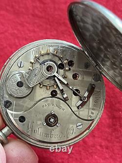 1886 Columbus 18s 15j Rare Removable Movement Pocket Watch Case-Runs Great