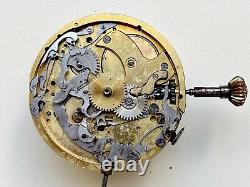1890's Le Phare High Grade Quarter Repeater Pocket Watch Movement Lot 1069