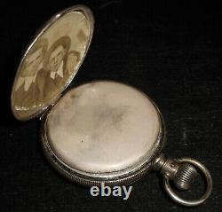 1891 Waltham Coin Silver Pocket Watch Bond Street Movement + Photo 14S NR