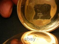 1892 Elgin Hunter Case Pocket Watch 18S 15J, 10k gold filled. Running