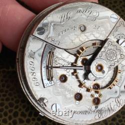 1897 Elgin B. W. Raymond 27 18S 17J Railroad Hunter Pocket Watch Movement Repair