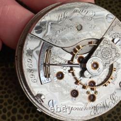 1897 Elgin B. W. Raymond 27 18S 17J Railroad Hunter Pocket Watch Movement Repair