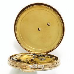 18K Gold Quarter Hour Repeater Pocket Watch with Unusual Cutout Movement CA1810