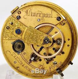 18K Solid Gold Taylor Liverpool Fusee Movement, Run and Look Great, 101 grams