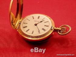 18K Tiffany & Co hunter case pocket watch running no crystal Swiss movement