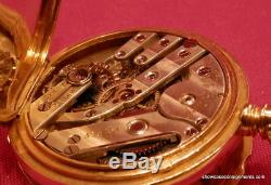 18K Tiffany & Co hunter case pocket watch running no crystal Swiss movement