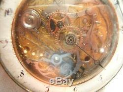 18k Gold Repeater Pocket Watch Fusse Movement Skelton As Is