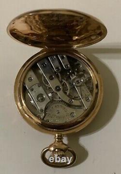 18k Gold Tiffany Pocket Watch With Patek Philippe Wolf Teeth Movement, With Box