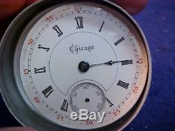 18s Chicago Watch Co LS HC pocket watch movement Columbus
