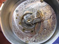 18s Waltham 17J Adjusted Special Railroad King OF pocket watch movement tickin