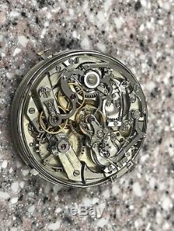 1900s Geneve N. M watch co repeater split second chronograph pocket movement