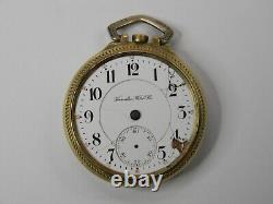 1902 Hamilton 970 21j Gold Settings 16s 10k Gf Pocket Watch Orig Case Repair