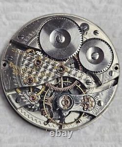 1904 Waltham Vanguard 23 jewel 16 size Pocket Watch Movement Keeps Time
