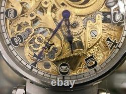 1905 Patek Philippe pocket watch movement custom watch full skeleton engraving
