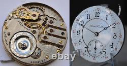 1907 Illinois POCKET WATCH Open Face 16s MOVEMENT Model 5 Grade 185 PARTS REPAIR