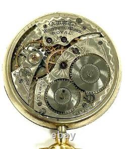 1907 Waltham Royal 14 Size 17J Mod. Colonial Series Pocket Watch Movement Runs