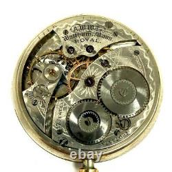 1907 Waltham Royal 14 Size 17J Mod. Colonial Series Pocket Watch Movement Runs